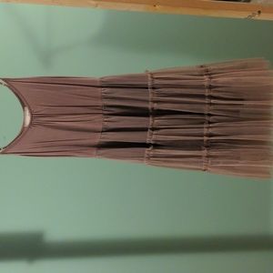 Mauve casual tulle dress